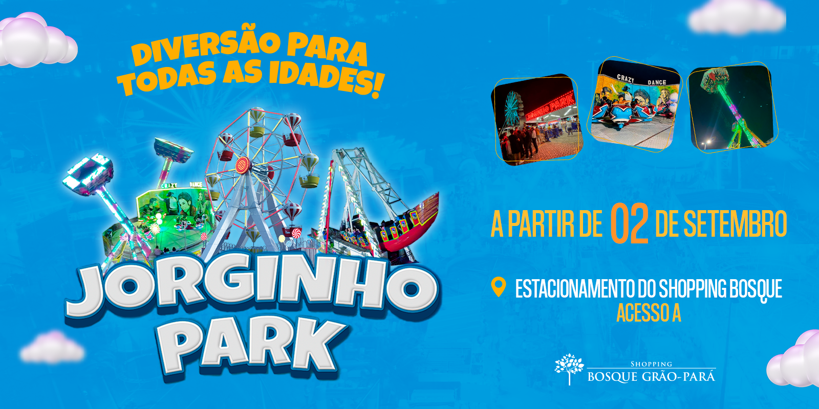 Shopping Bosque-Grão Pará tem programação de férias para crianças